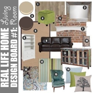 Real Life Home Design Board #1: Living Room