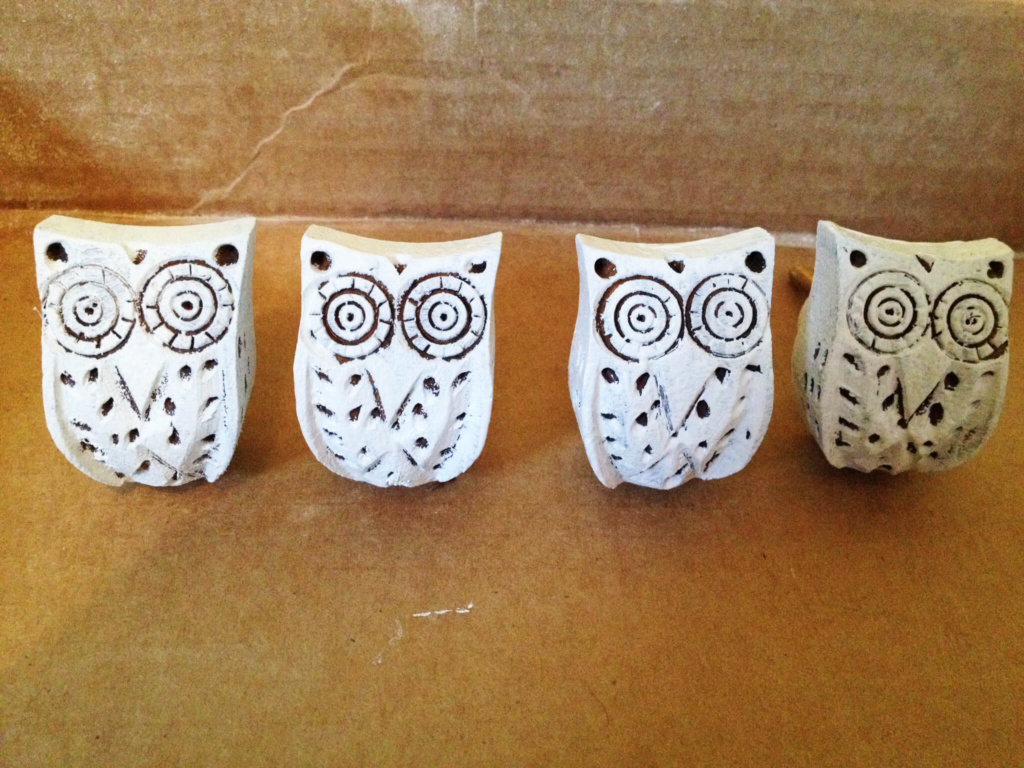 Painted Owl Knobs | www.ofhousesandtrees.com