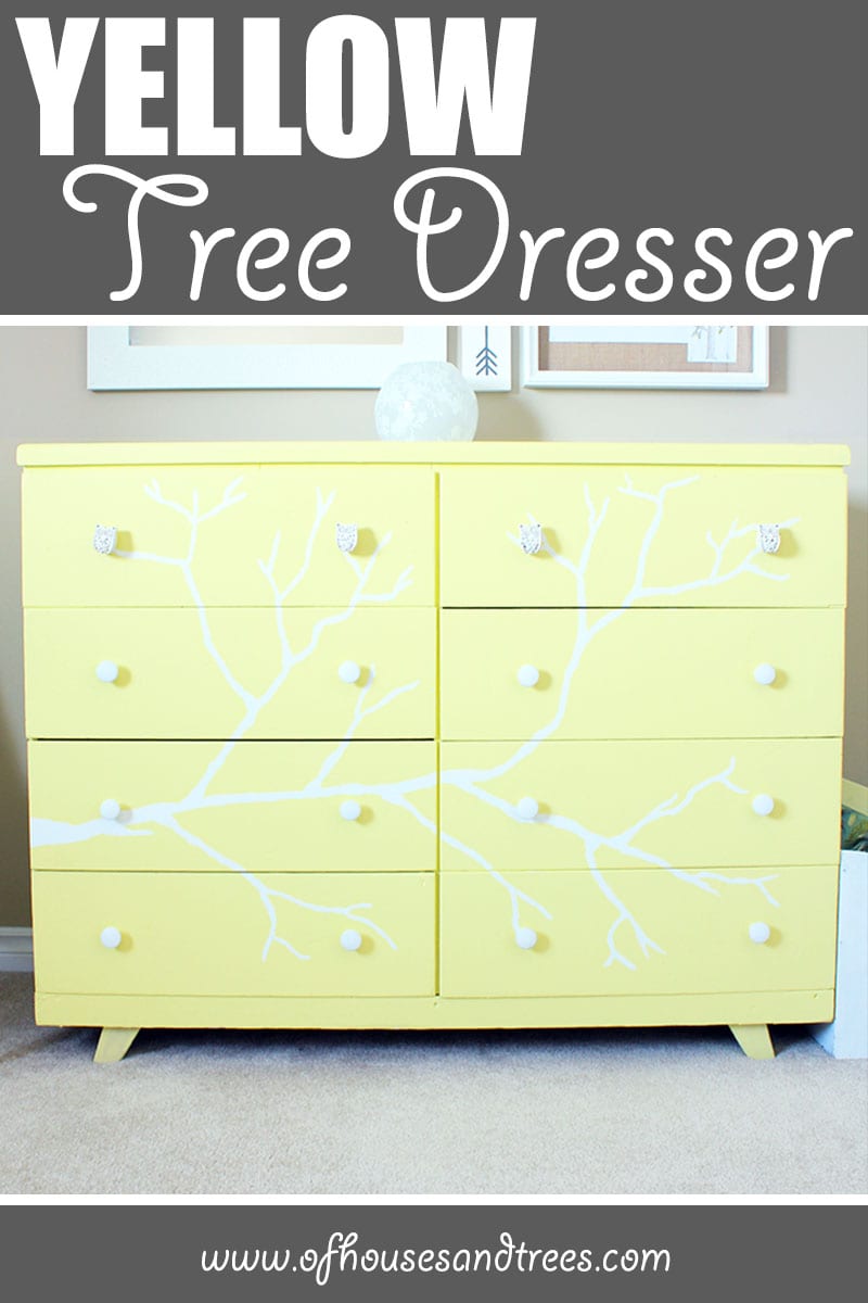 Yellow Tree Dresser | I have a thing for trees. And also tree dressers. Here's another tree dresser project I tackled. I think it looks pretty good if I say so myself!