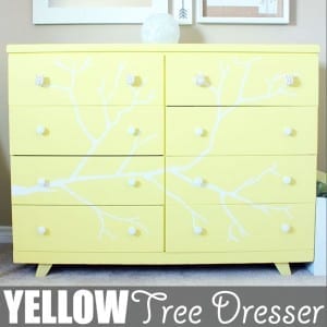 Yellow Tree Dresser by Of Houses and Trees | I have a thing for trees. And also tree dressers. Here's another tree dresser project I tackled. I think it looks pretty good if I say so myself!