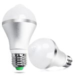 Eco-friendly lighting - motion sensor LED lightbulbs.