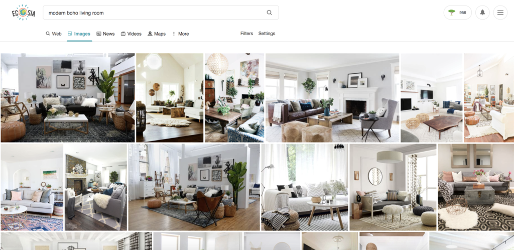 The Easiest Way to Create a Mood Board for Interior Design. STEP 8: You can also just do a plain old Google image search and see what comes up. (Or you can use Ecosia as your search engine instead. It works exactly the same as Google. But every time you search it helps plant trees!)