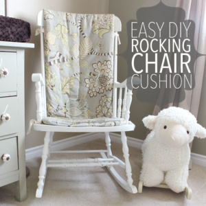 Prefer an old fashioned wood rocker to an oversized glider? Learn how to make an easy DIY rocking chair cushion out of quilt batting.
