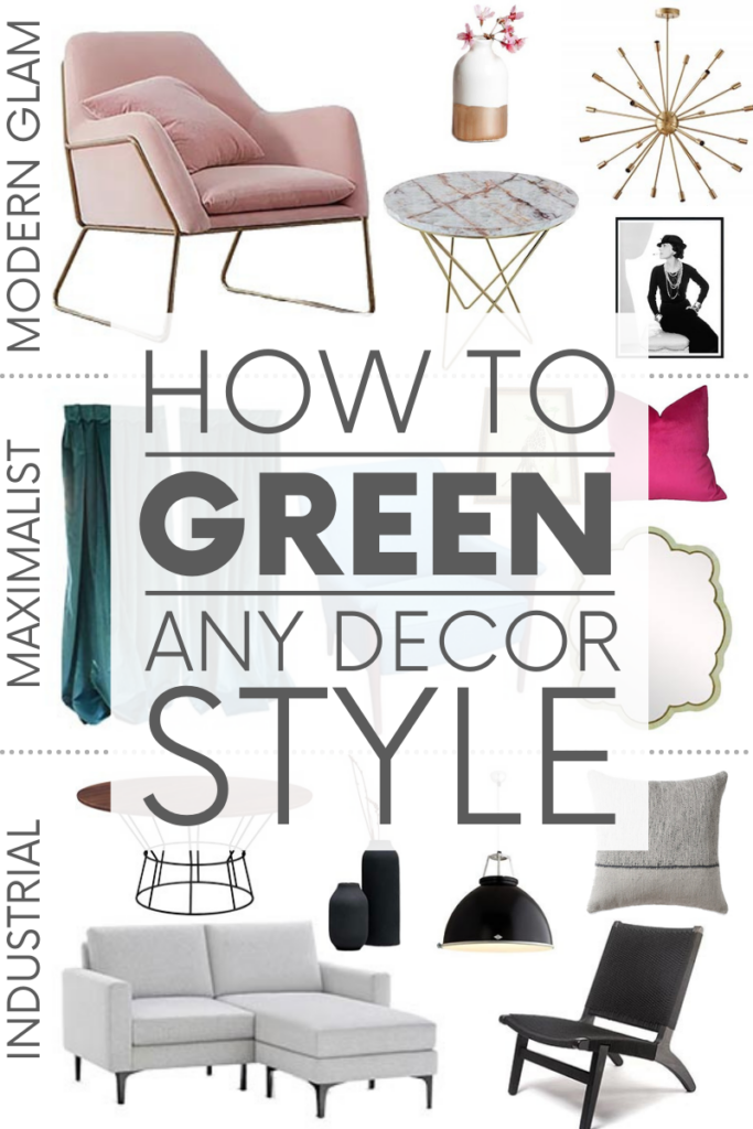 Think eco-friendly decor only works in bohemian or rustic-styled rooms? Think again! Here are three tips on greening ANY decor style.