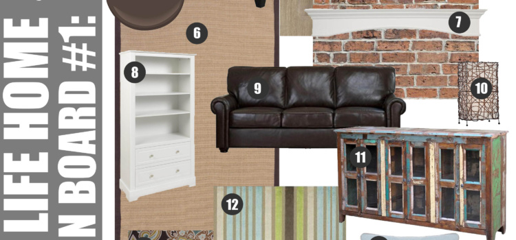 Real Life Home Design Board #1: Living Room