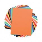 Eco-friendly craft supplies - recycled construction paper in various colours.