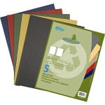 Green your school year by investing in eco-friendly school supplies such as these report covers made from recycled materials.