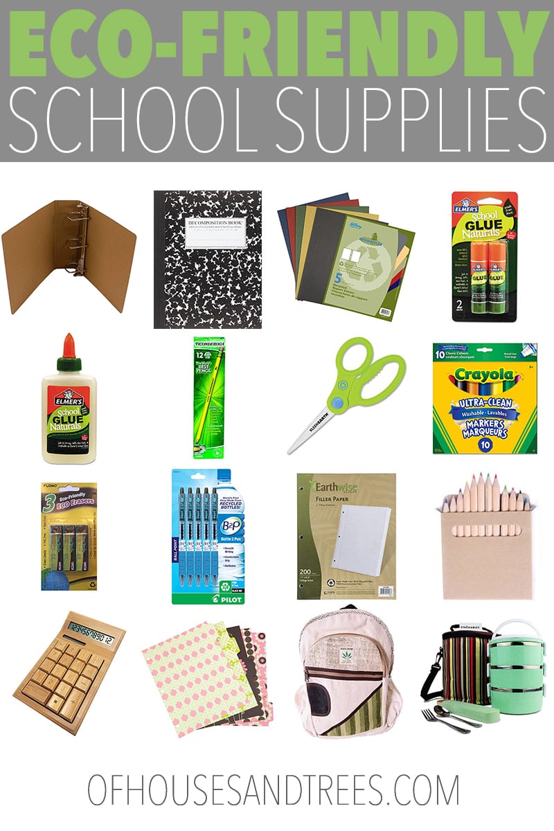 Green your school year by investing in eco-friendly school supplies such as binders made from recycled materials and glue made from natural ingredients.