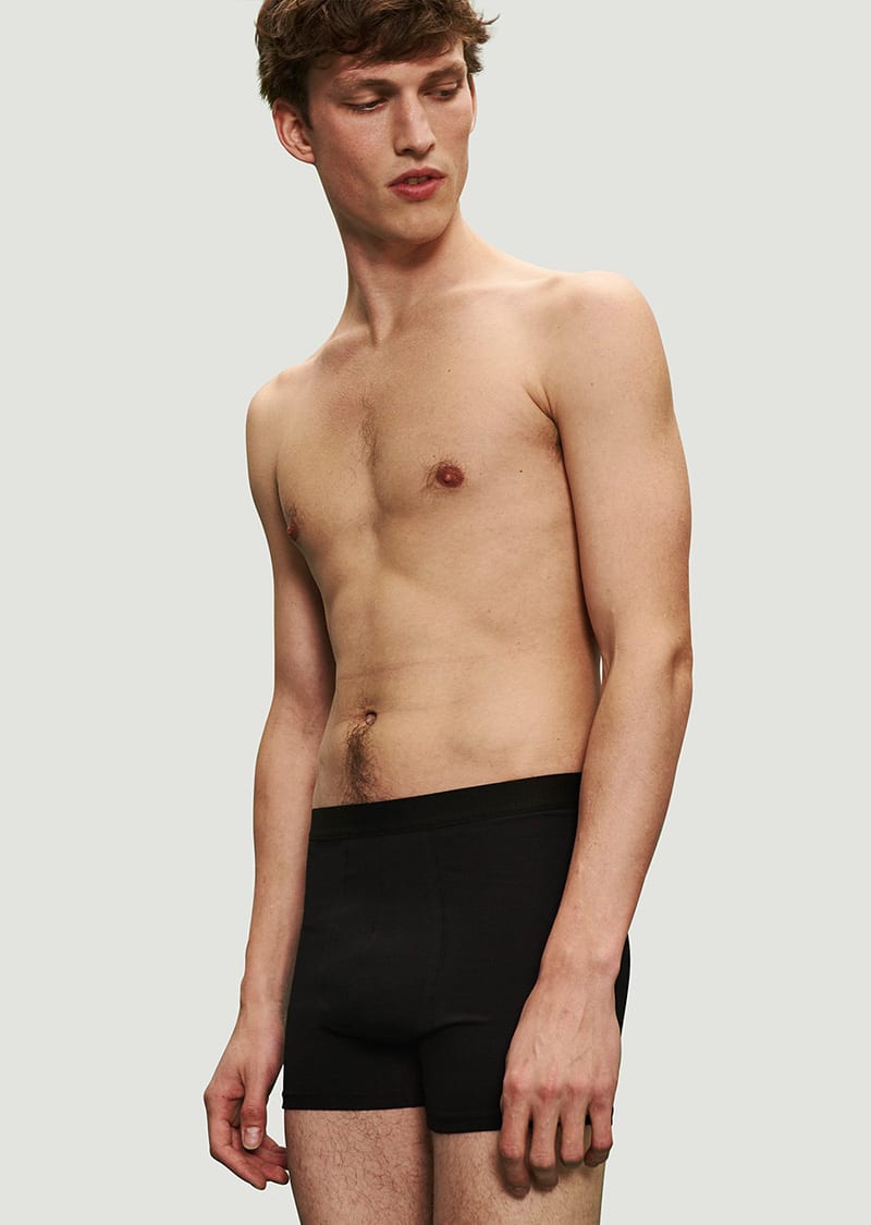Not only is organic underwear good for your health, but it's also good for the environment. So grab a pair and slide 'em on. Like these organic cotton boxers by Organic Basics. Now, doesn't that feel nice?
