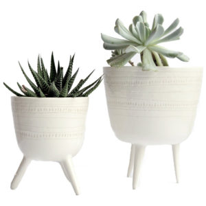 Creating a space that helps you feel peaceful and productive is the key to work-at-home success. And home office decor items like ceramic tripod planters will do just that!