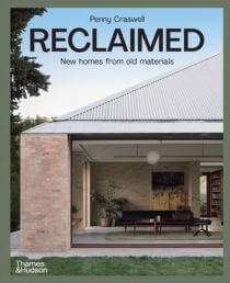 Book cover showing a modern building open to the outdoors with text reclaimed.
