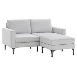 Think eco-friendly decor only works in bohemian or rustic-styled rooms? Think again! This loveseat from sustainable brand Burrow is perfect for an eco-industrial living space.