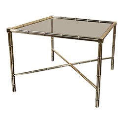 Think eco-friendly decor only works in bohemian or rustic-styled rooms? Think again! This vintage table from Chairish is perfect for a sustainable maximalist space.