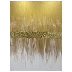 Think eco-friendly decor only works in bohemian or rustic-styled rooms? Think again! This handmade artwork from Etsy is perfect for sustainable glam living space.